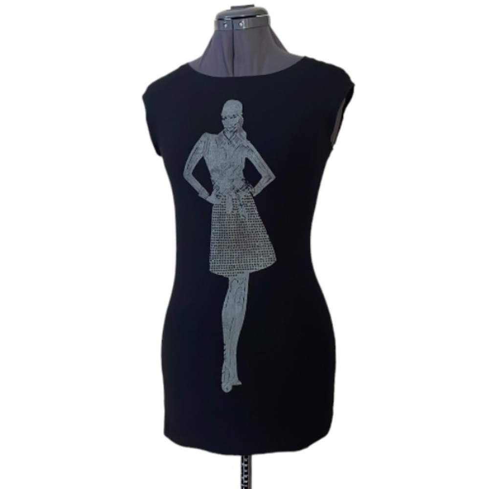 2/$25 Tristan Sleeveless Black Fashion Lady Print Top Size XS